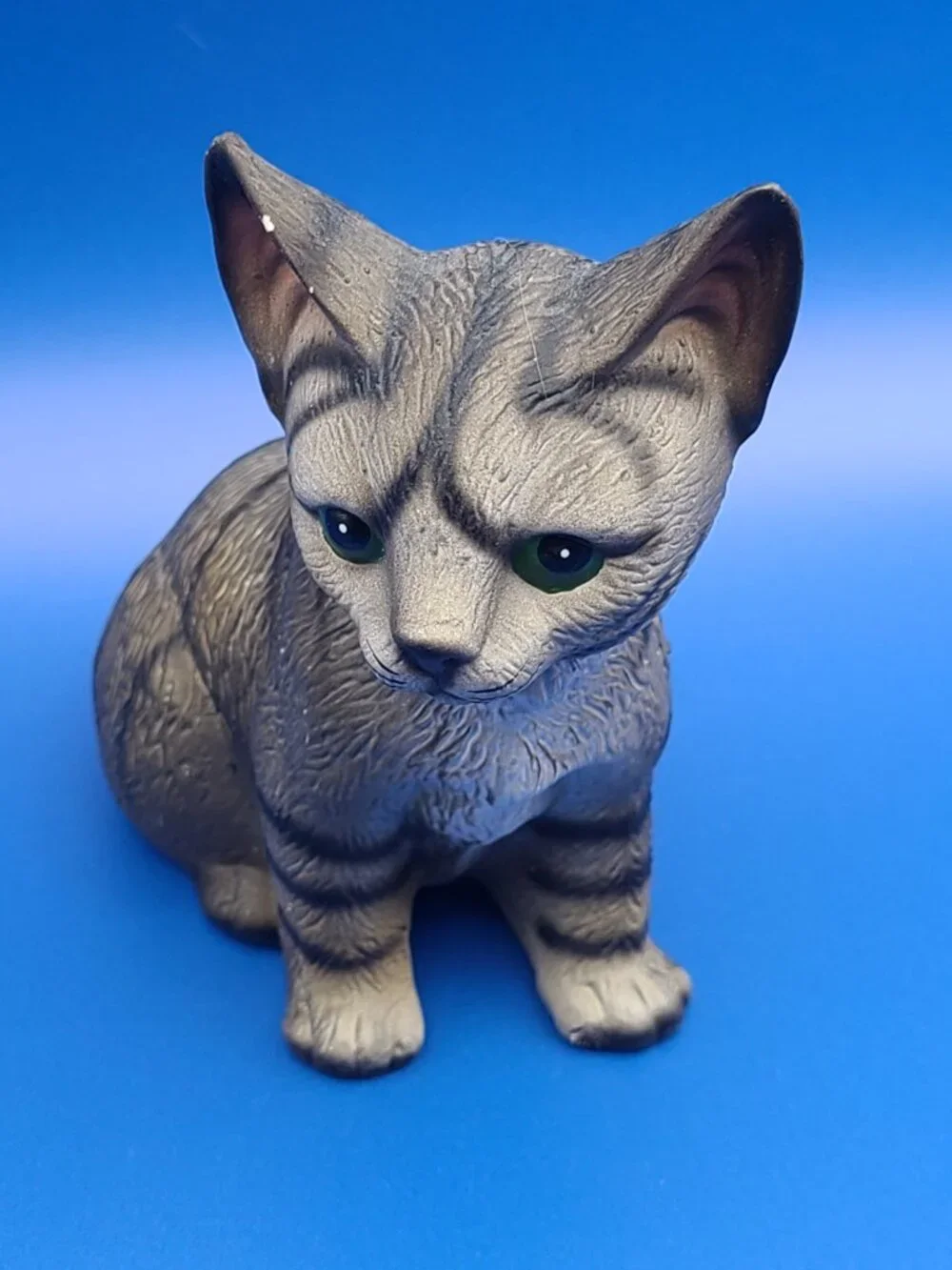 Lefton Vintage 1985 Grey Striped Tiger Tabby Cat Figurine 04846 5